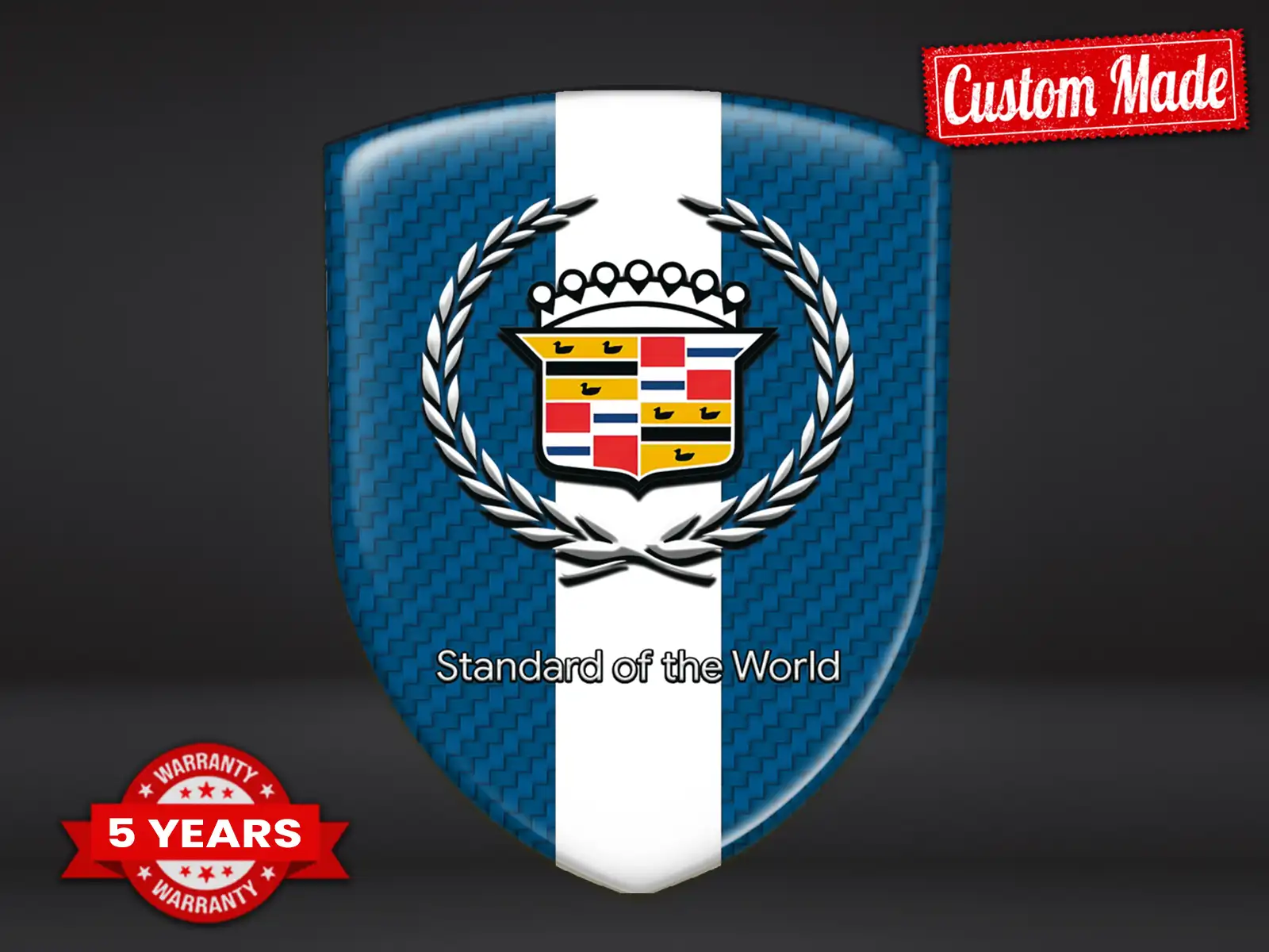 Cadillac Calcomanías Silicona Deporte Tuning Logo Cúpula  ST